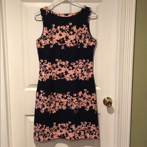 Banana Republic Navy & Pink Floral Dress